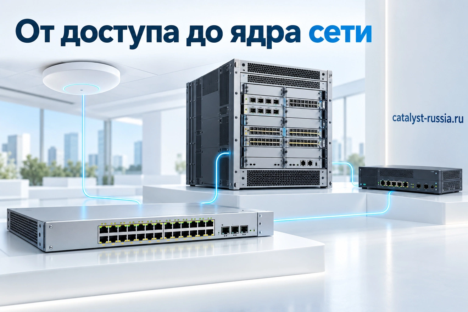 Сетевое оборудование Cisco Catalyst от доступа до ядра кампуса