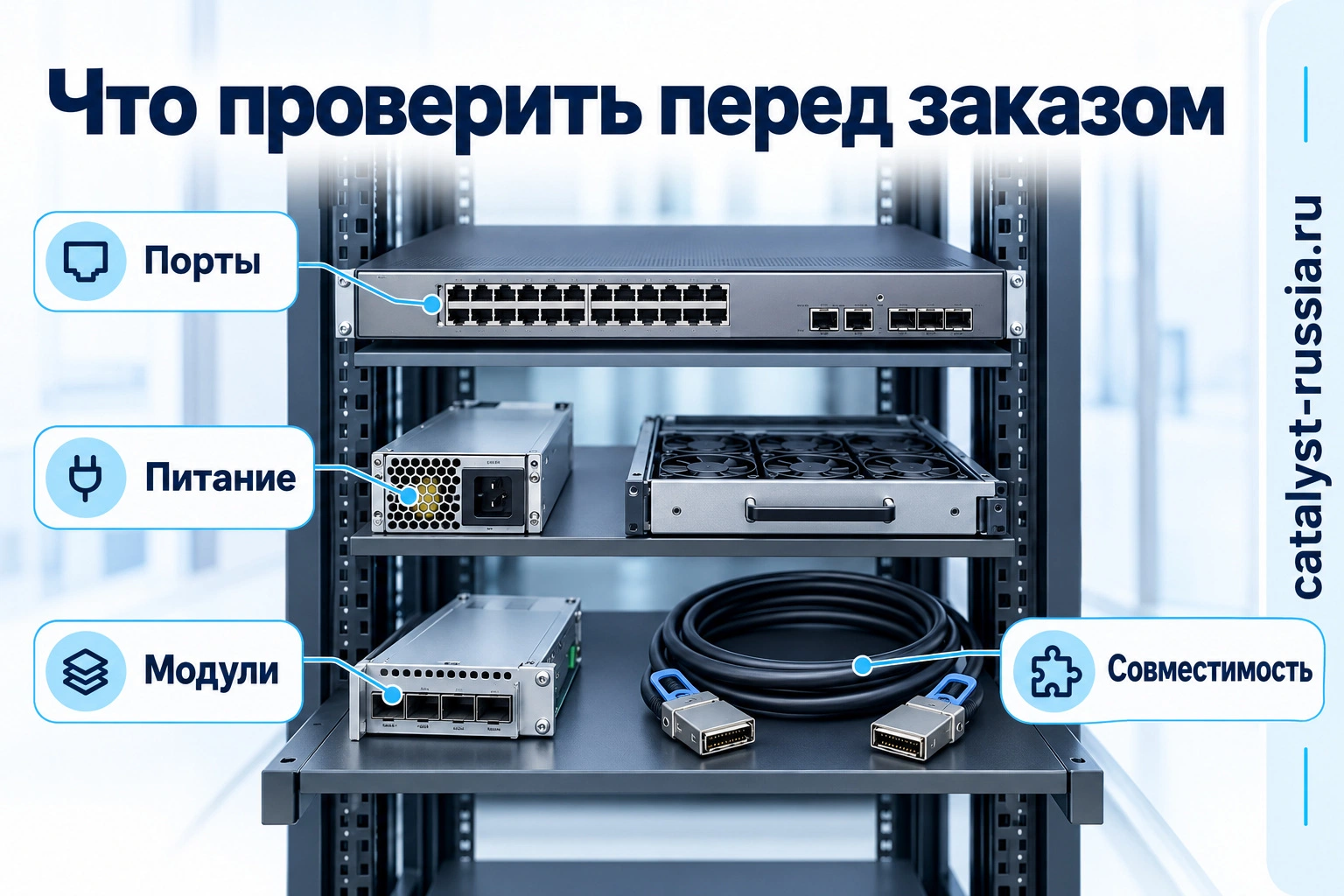 Порты, питание, модули и совместимость Cisco Catalyst перед заказом