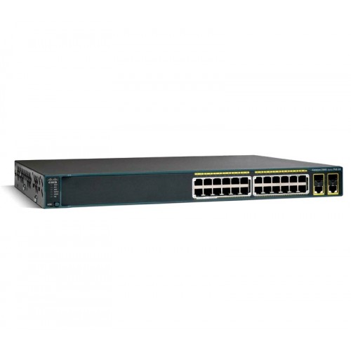 Коммутатор Cisco Catalyst, 24 x FE (PoE), 2 x GE/SFP, LAN Base WS-C2960+24PC-L